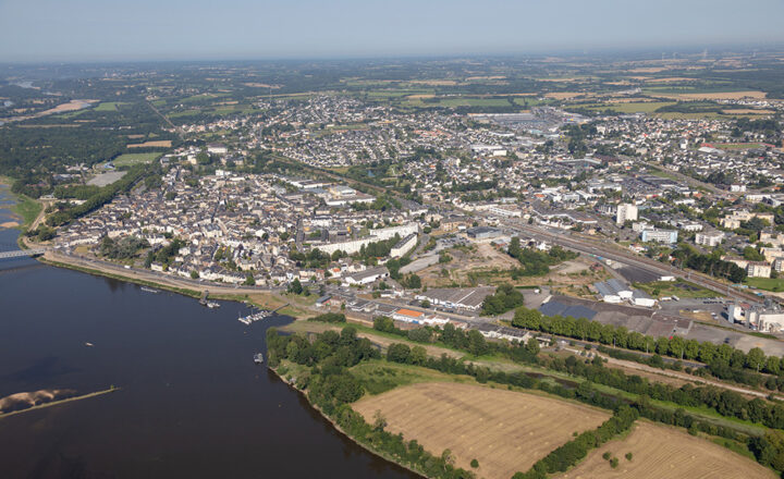 Vué aérienne de la ville, du côté est