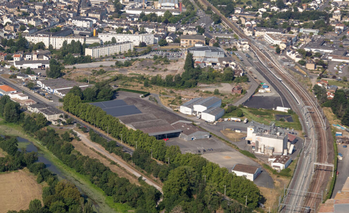 Vue aérienne du quartier de la gare